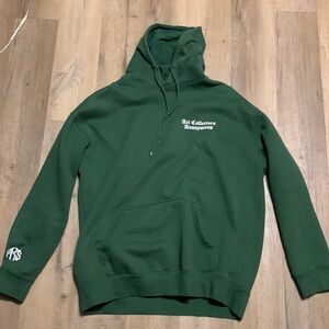 green hoodie